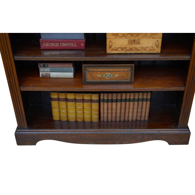 Late 19th Century Late Victorian Oak Open Bookcase, 1880s For Sale - Image 5 of 15