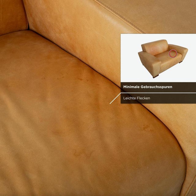 Leather 3-Seater Sofas, Lounge Chair and Ottoman in Cognac Leather from Machalke, Set of 4 For Sale - Image 16 of 18