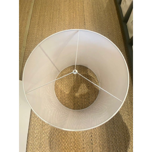 Contemporary Beautiful White Moare Replacement Shade For Sale - Image 3 of 4