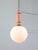 Mid-Century Italian Brass & Opaline Glass Pendant Lamps, Set of 2 For Sale - Image 9 of 18