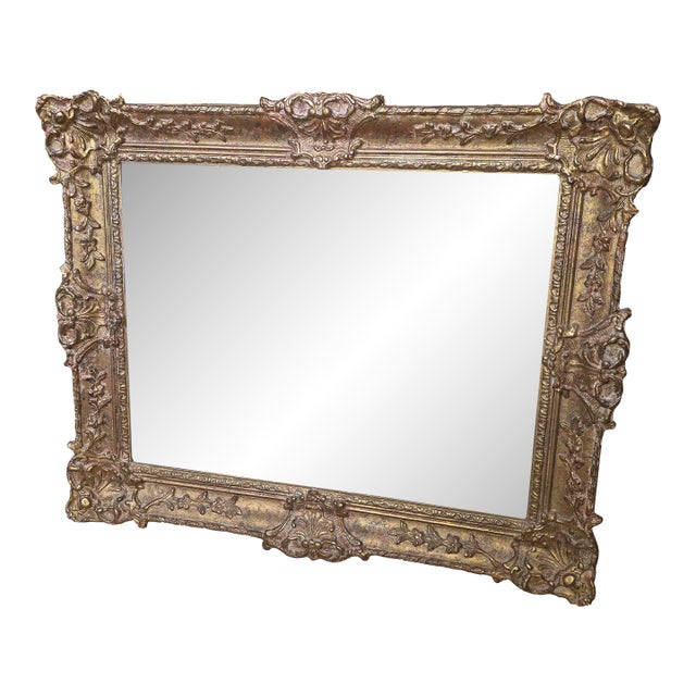 Beautiful antique giltwood framed harbor scene by Crouse.