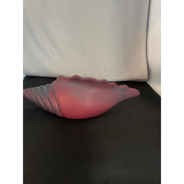 Early 20th Century Van Briggle Pottery Mulberry Conch Shell Planter Vase. Large 12" Size For Sale - Image 5 of 7