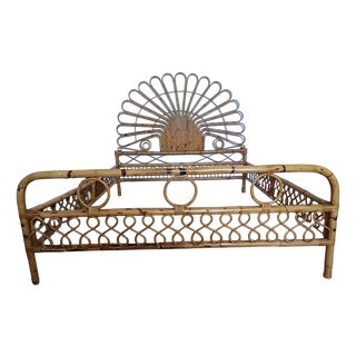 Mid-Century Bamboo Bed, 1960s For Sale