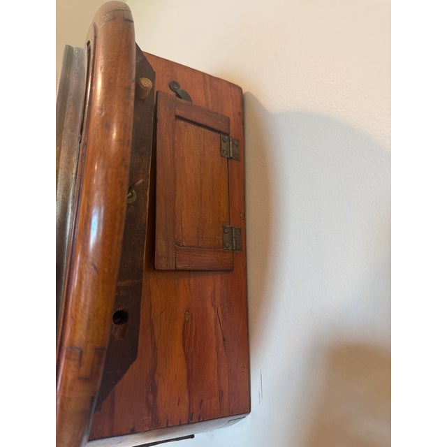 Early 20th Century Antique Schoolhouse Regulator Wall Clock With Pendulum For Sale - Image 5 of 7