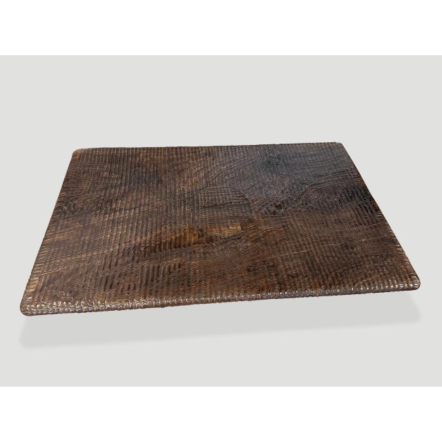 Andrianna Shamaris Impressive Minimalist Carved Coffee Table For Sale In New York - Image 6 of 6