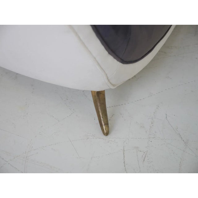 Gray Italian Sofa by Guglielmo Veronesi for ISA Bergamo, 1950s For Sale - Image 8 of 12