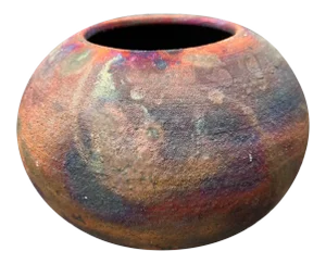 Vintage J. Berndt Small Artist Signed Raku Pot