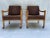 1970s 1970s Lane Venture Rattan & Velour Party Chairs - a Pair For Sale - Image 5 of 12