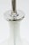 Aureliano Toso Vintage 60's Murano Aureliano Toso White Swirl and Chrome Glass Lamps With Original Glass Finials Pair Of For Sale - Image 4 of 9
