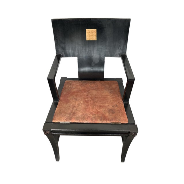 Chinese Folding Armchair with Calligraphy Backrest For Sale - Image 5 of 9