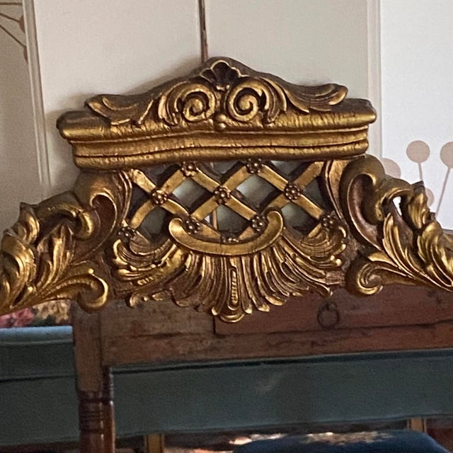 Rococo Gold French Crown Mirror For Sale - Image 10 of 17