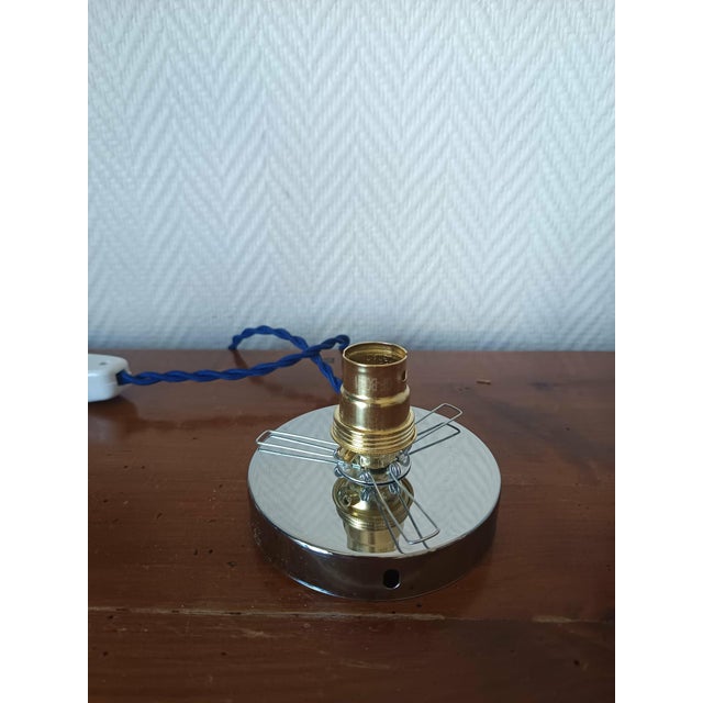 Art Deco Table Lamp with Clichy Glass, 1950s For Sale - Image 3 of 12