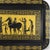 Early 21st Century Vintage Hand Painted Egyptian Revival Tole Tray Black and Gold Pharaoh Motif Rectangular Serving Tray For Sale - Image 5 of 12