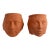 Vintage Terracotta God Goddess Face Wall Planters by Rookes Pottery, England - Set of Two For Sale