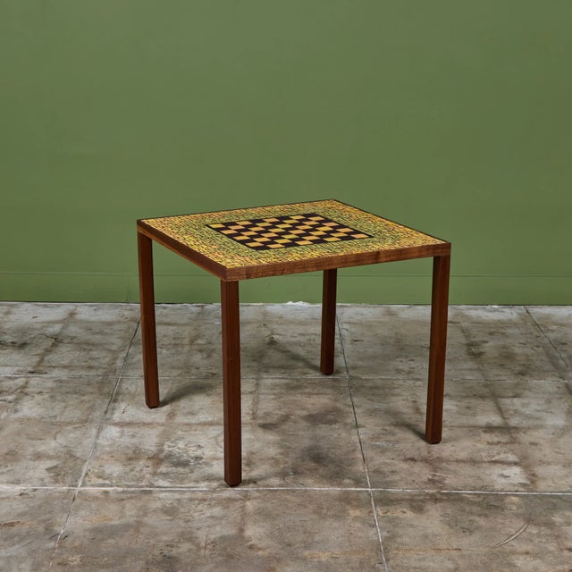 Ceramic Tile Chess Table in the Style of Gordon & Jane Martz For Sale In Los Angeles - Image 6 of 18