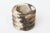 Stone Italian Vintage Alabaster Lidded Round Box Brown, Cream, Tan, Black, Dark Gray 60's For Sale - Image 7 of 10