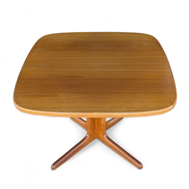 Mid-Century Modern Refinished Scandinavian Modern Teak Square Dining Table, Mid-Century For Sale - Image 3 of 18