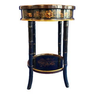 Vintage Oriental Accent Table by Richard Yip For Sale