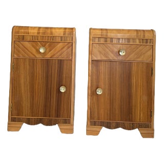 Art Deco Style Bedside Cabinets, 1930s, Set of 2 For Sale