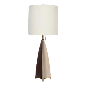 1950s Gerald Thurston Lightolier Porcelain "Fin" Table Lamp