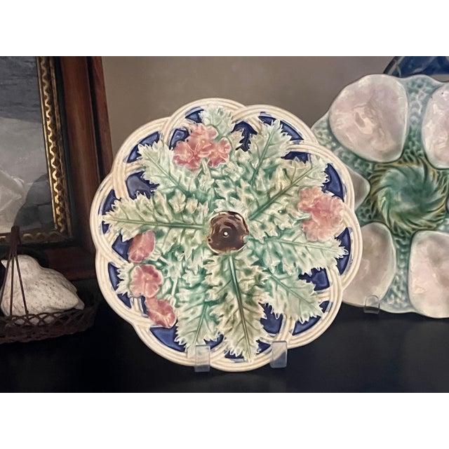 English 19th Century English Majolica Wall Plate For Sale - Image 3 of 7