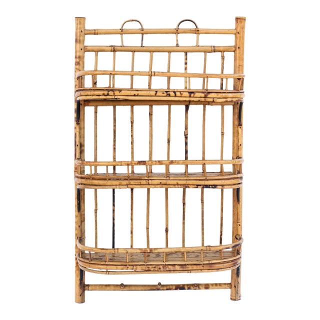1960s Italian MidCentury Wall Rack in Bamboo. Albini Style | Chairish
