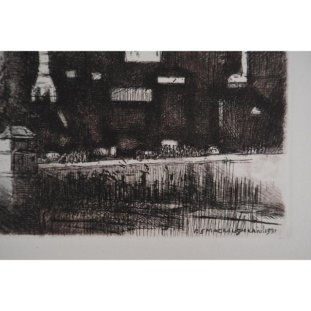 Donald Shaw Maclaughlan, Chicago, The Wacker Drive, 1931, Original Signed Etching For Sale - Image 6 of 7