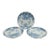 Japanese Blue & White Sansu Sometsuke Mountain Landscape Village Plate Set of 3 For Sale