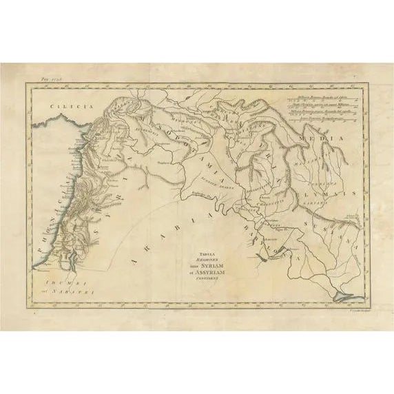 Map of Ancient Syria & Assyria, 1802 For Sale