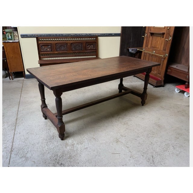 Vintage Monastery Table in Wood, 1930 For Sale - Image 11 of 11