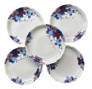 Vintage Plates in Porcelain, 1950s, Set of 5