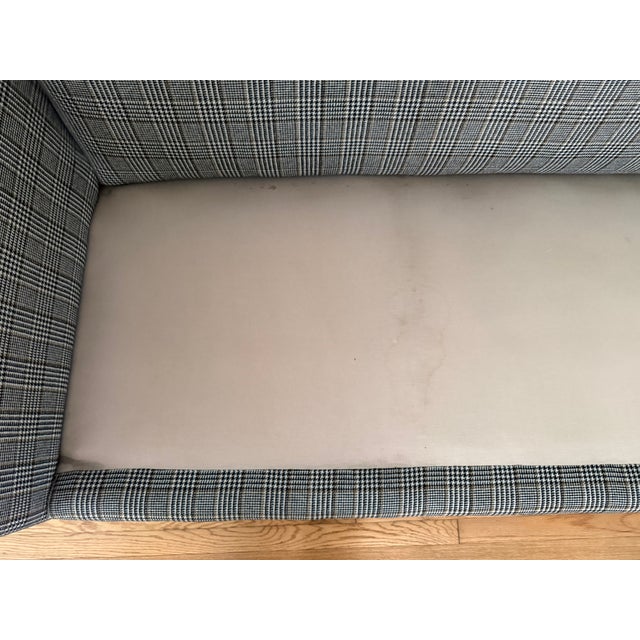 Midcentury Tweed Houndstooth Plaid Sofa For Sale - Image 11 of 14