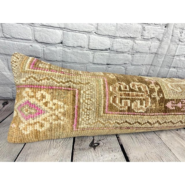 12 x 46 Lumbar Rug Pillow Turkish Tapestry Turkish Pillow Cushion Cover For Sale In Houston - Image 6 of 7