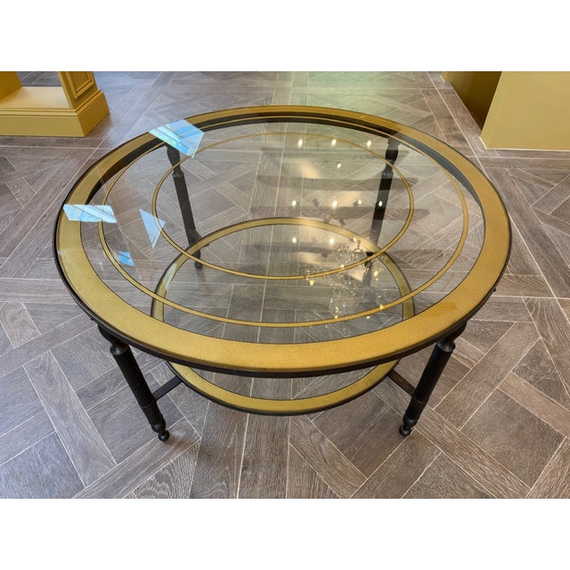 Parisian Round Brass Coffee Table, 1960 For Sale - Image 16 of 16