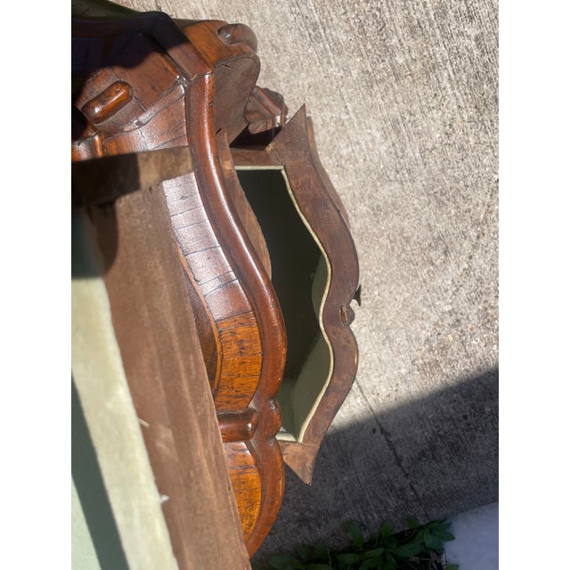 Italian Venetian Louis XIV Rococo Walnut Burl Veneer Commode For Sale - Image 9 of 11