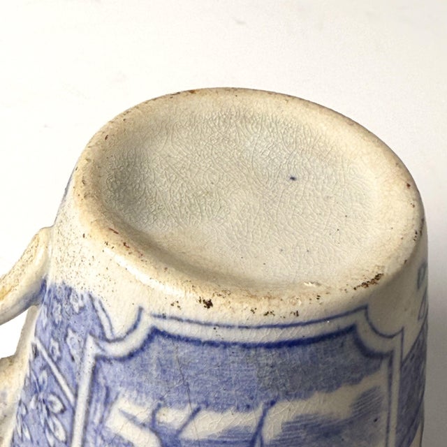 Late 18th Century Antique 18th-Century Chinese Export Blue & White Porcelain Cup & Saucer For Sale - Image 5 of 10