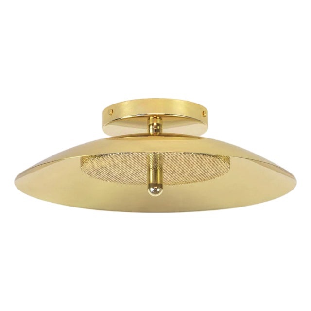 Signal Bathroom Flush Mount Ceiling Light, Brass, by Souda, Modern, Minimal, Led, Surface Mount Lamp For Sale