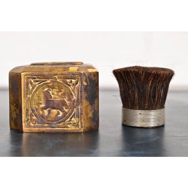 Early 20th Century Tiffany Studios New York Zodiac Bronze Pen Brush For Sale - Image 5 of 13