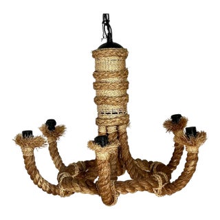 Vintage Boho Rope Chandelier For Sale