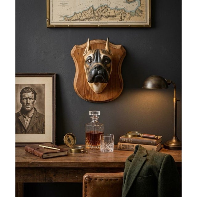 Bring classic canine charm and mid-century European craftsmanship to your walls with this wonderful vintage wall plaque by...