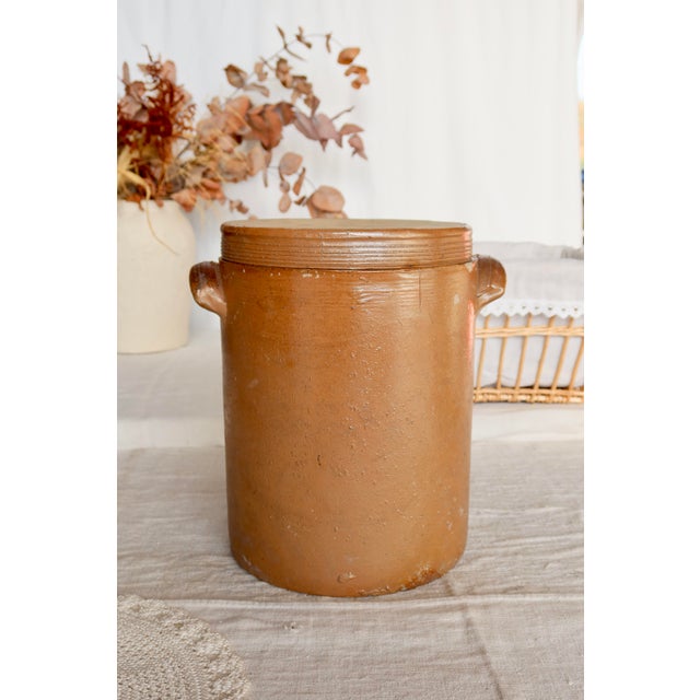 Ceramic Large Vintage Glazed Earthenware Salt Cellar, 1970s For Sale - Image 7 of 7