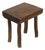Primitive Wabi Sabi Oak Farmhouse Stool, 1940s For Sale
