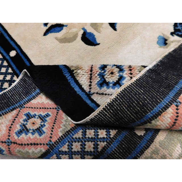 Vintage Hand Knotted Wool Pile Chinese Rug. 8'4"x 5'6" For Sale - Image 12 of 12