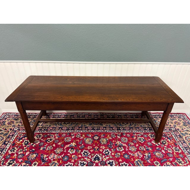 Antique French Country Farm Dining Table Farmhouse Baker's Table Drawer Oak For Sale - Image 16 of 18