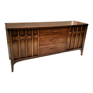 Mid 20th Century Kent Coffey Perspecta Walnut and Rosewood Sideboard For Sale