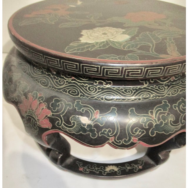 Chinese Enameled Wooden Vase Stand Circa 50s For Sale In New York - Image 6 of 15