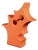 Abstract Orange Ceramic Sculptural Vase, 1980 For Sale