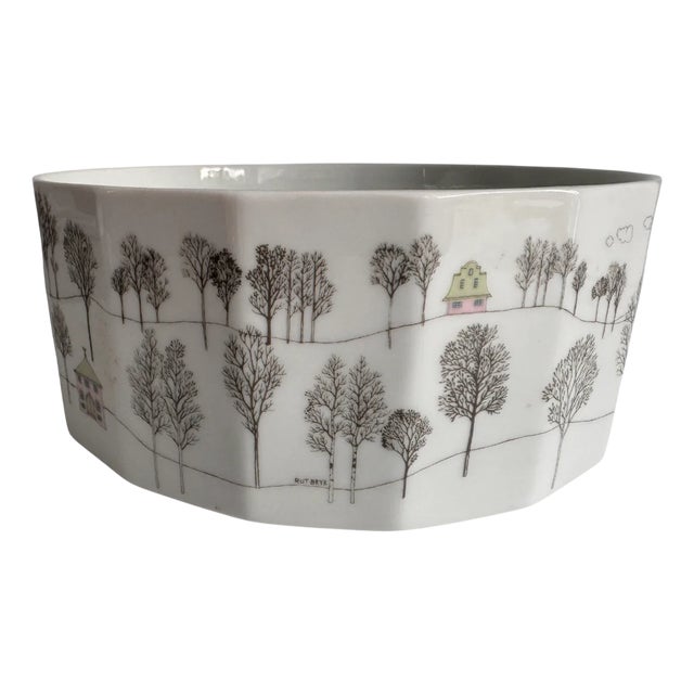 Rut Bryk Artist Service Form Polygon Winter Travel Bowl by Tapio Wirkkala for Rosenthal, 1983 For Sale