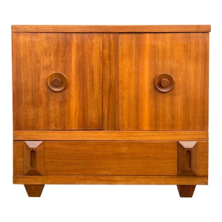1940s American of Martinsville Art Moderne Bar or Record Cabinet For Sale