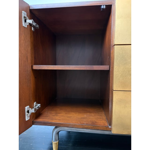 1960s Mid-Century Modern Aurum-Finished Solid Wood Media Credenza For Sale - Image 10 of 15